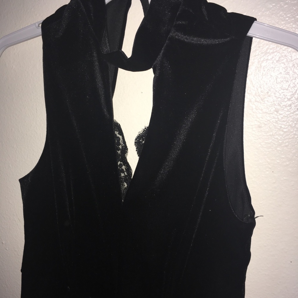Black Velvet Romper - Picture 2 of 5